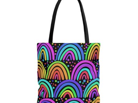 Black Rainbow AOP Tote Bag Online now