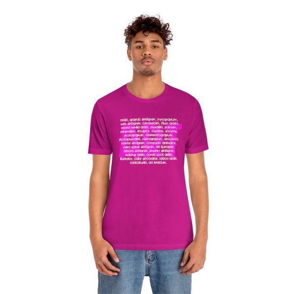 Art Career Pink Unisex Jersey Short Sleeve Tee Online Hot Sale