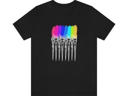 White Rainbow Brushes: Unisex Jersey Short Sleeve Tee Online Hot Sale