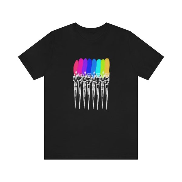 White Rainbow Brushes: Unisex Jersey Short Sleeve Tee Online Hot Sale