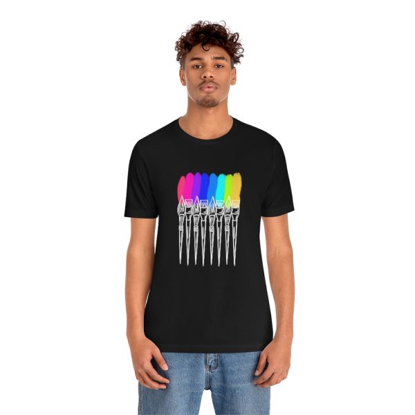 White Rainbow Brushes: Unisex Jersey Short Sleeve Tee Online Hot Sale