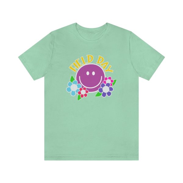 Field Day Smilie with Flowers! Unisex Jersey Short Sleeve Tee Online now