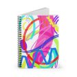 White Abstract Spiral Notebook - Ruled Line Fashion