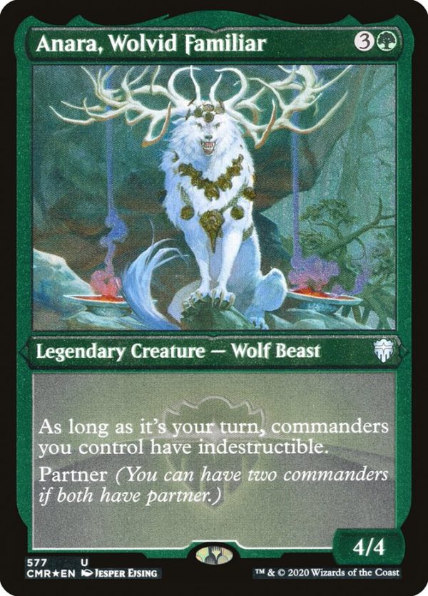 Anara, Wolvid Familiar (Etched) [Commander Legends] Online Hot Sale