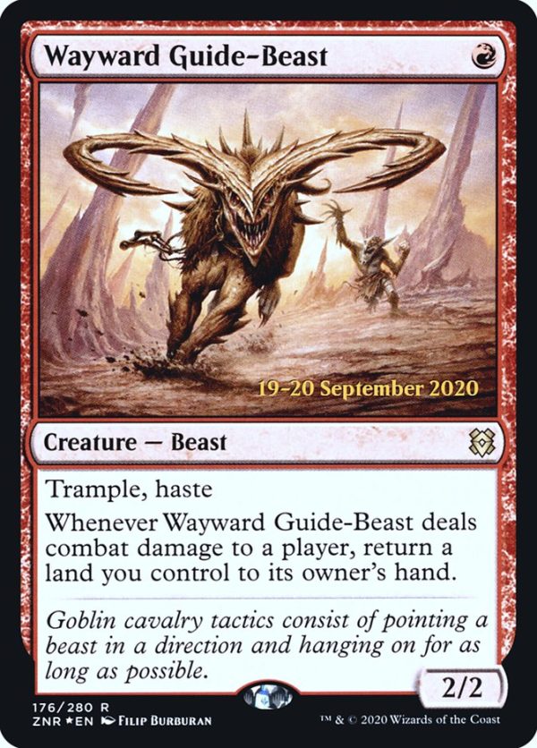 Wayward Guide-Beast [Zendikar Rising Prerelease Promos] Discount