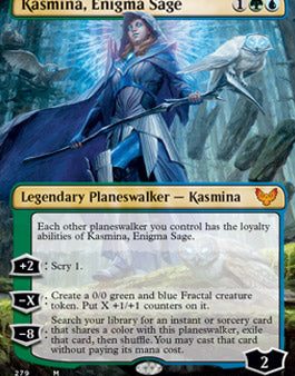 Kasmina, Enigma Sage (Borderless) [Strixhaven: School of Mages] Hot on Sale