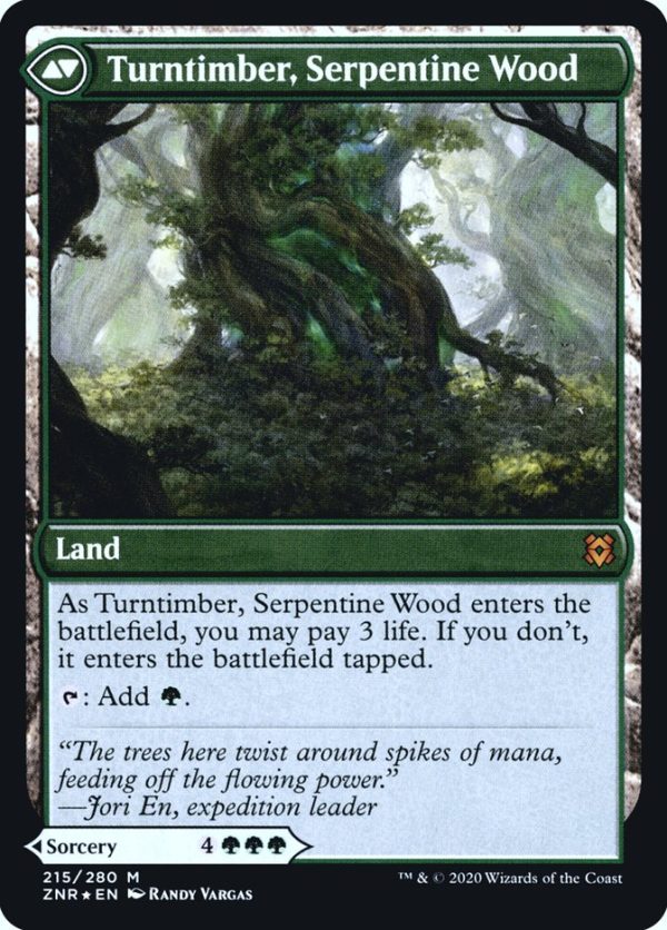 Turntimber Symbiosis    Turntimber, Serpentine Wood [Zendikar Rising Prerelease Promos] Online