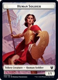 Human Soldier    Wall Double-Sided Token [Theros Beyond Death Tokens] Cheap