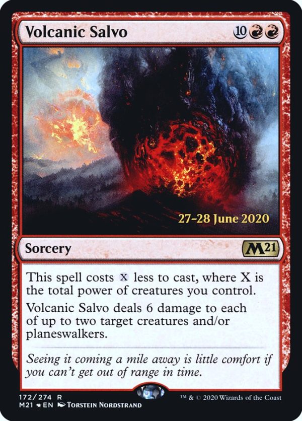 Volcanic Salvo [Core Set 2021 Prerelease Promos] For Sale