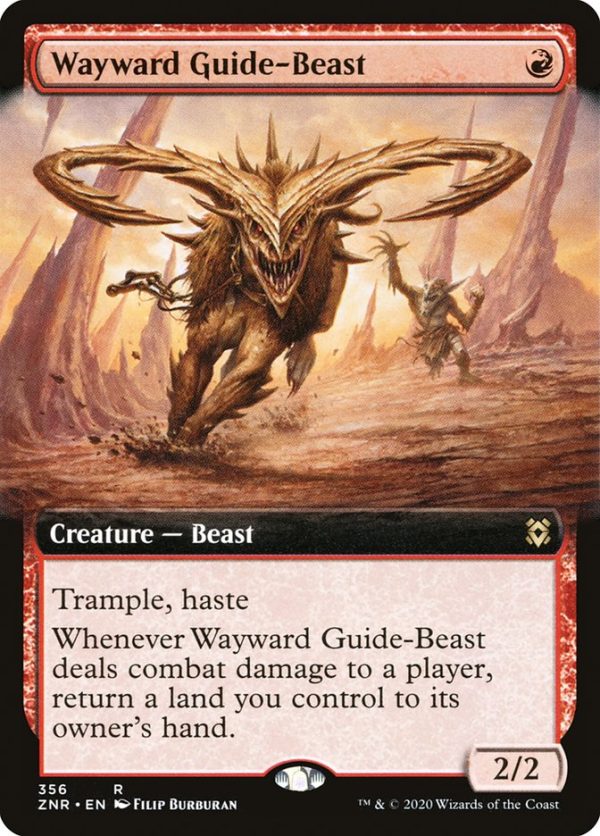 Wayward Guide-Beast (Extended Art) [Zendikar Rising] on Sale